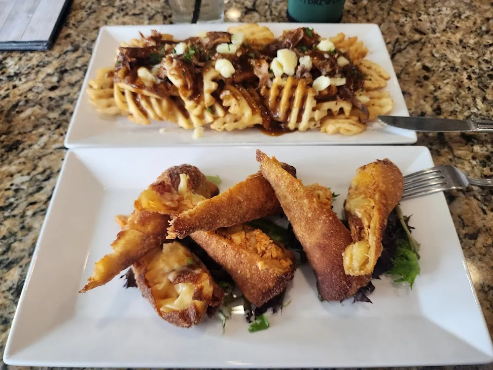 Poutine and Mac and Cheese Egg Rolls